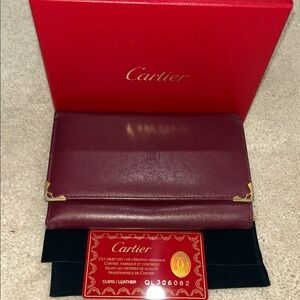 Cartier Must de Cartier Folding Wallet Bordeaux